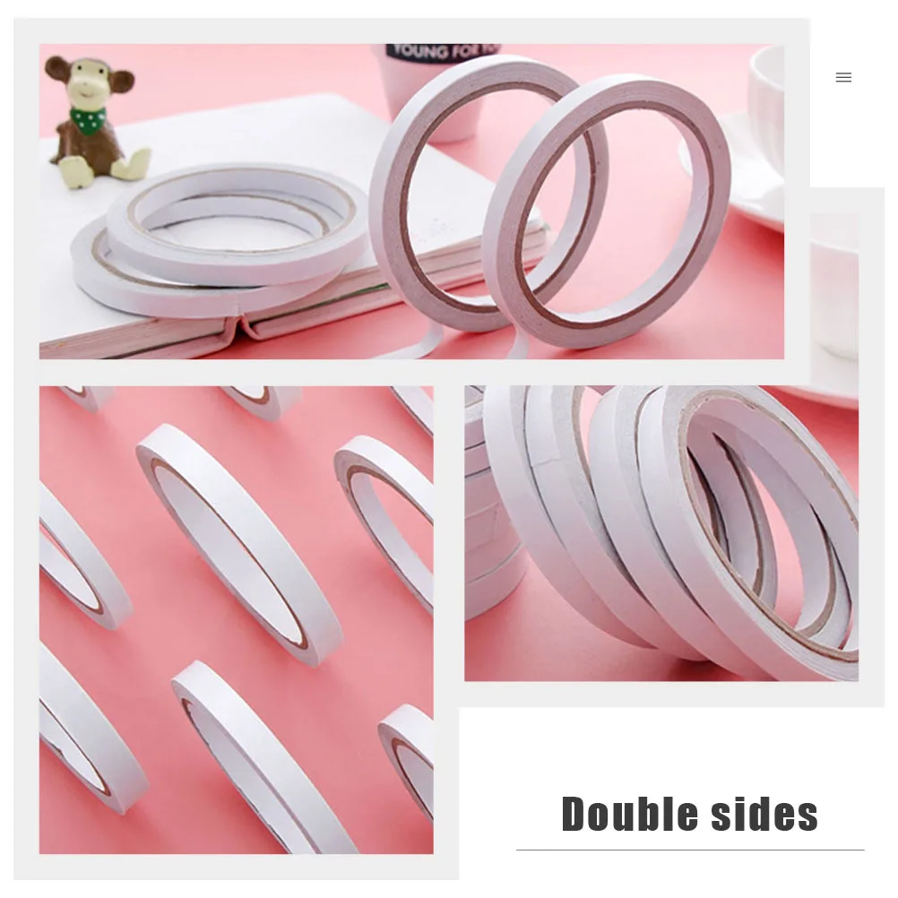 

10pcs Strong Double Sided Adhesive Tape Hot Melt Sticky Tapes For Craft Diy Office Supply Self Adhesive Tapes