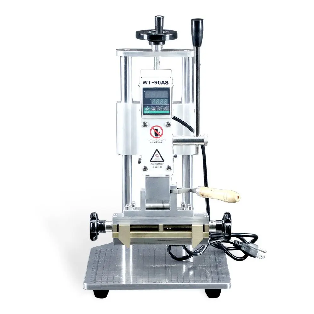Full Automatic Hot Stamping Machine Digital Gold Silver Brass Foil Letters Stamper     Logo Leather Embossing Machine