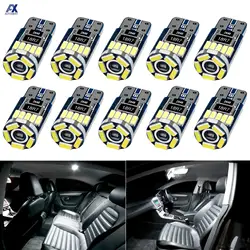 10x W5W T10 15LEDs Żarówka Samochodowe Światła Wewnętrzne BezBłędne Dla Peugeot 307 206 308 407 207 406 208 4008 5008 3008 2008 508 408 306