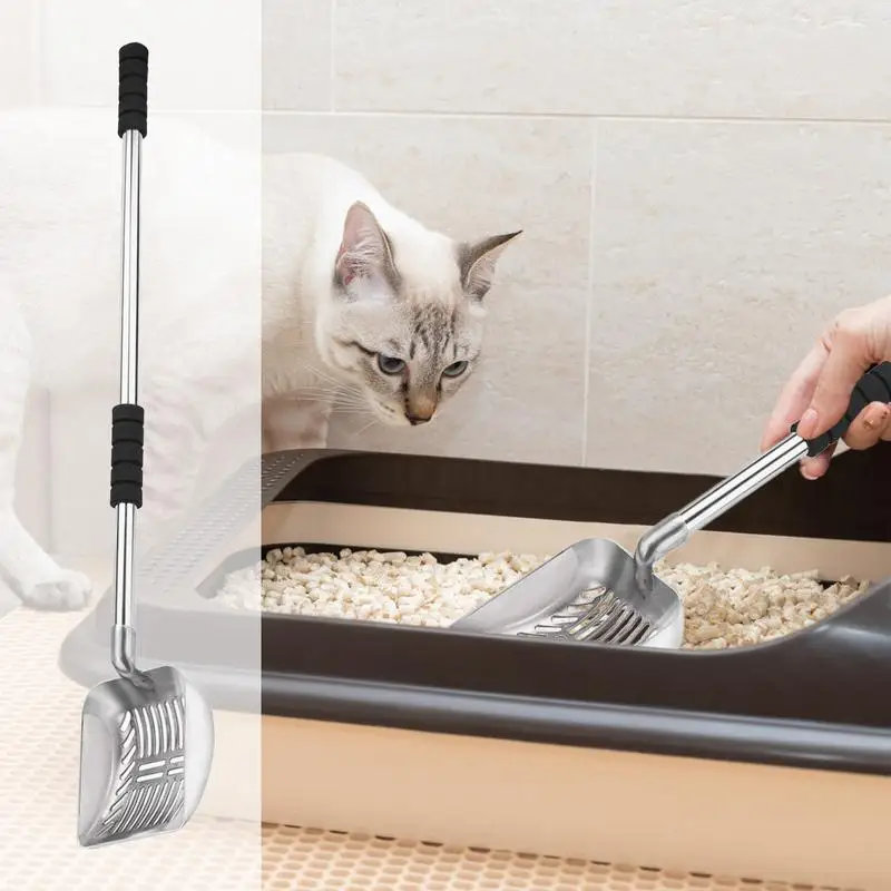 Cat Litter Shovel Long Handle Cat Sifter Scoop Portable Kitten Cleaning Tool Long Handle Litter Sifting Shovel For Chickens