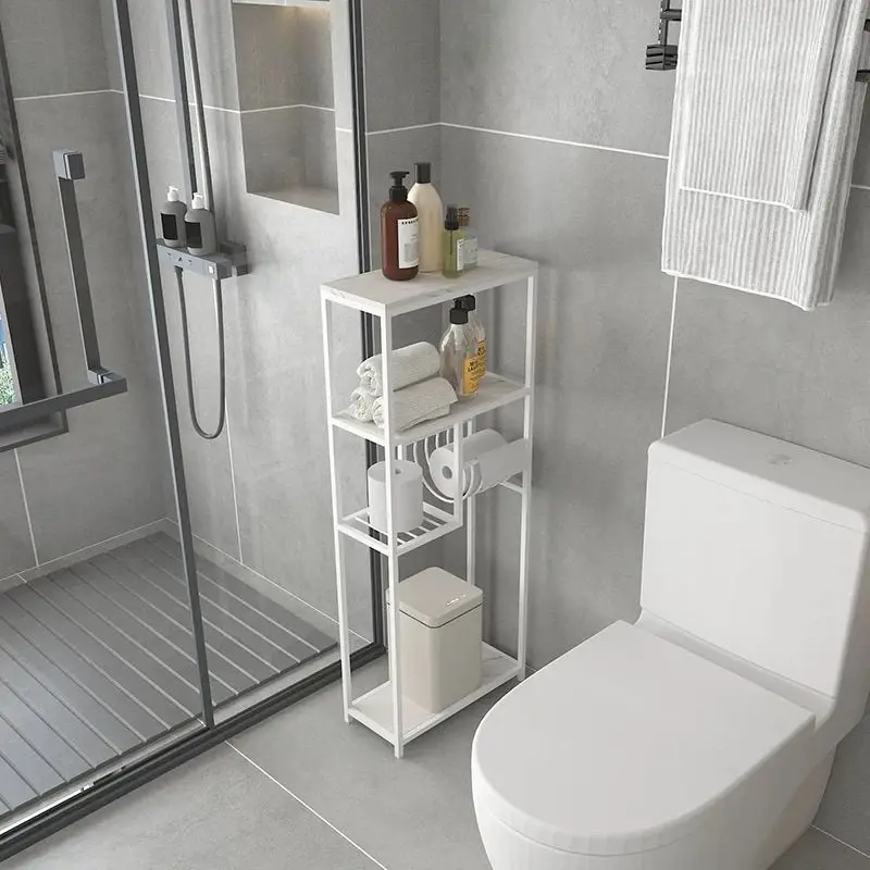 Toilet toilet crevice rack, bathroom toilet, next to the bathtub storage rack