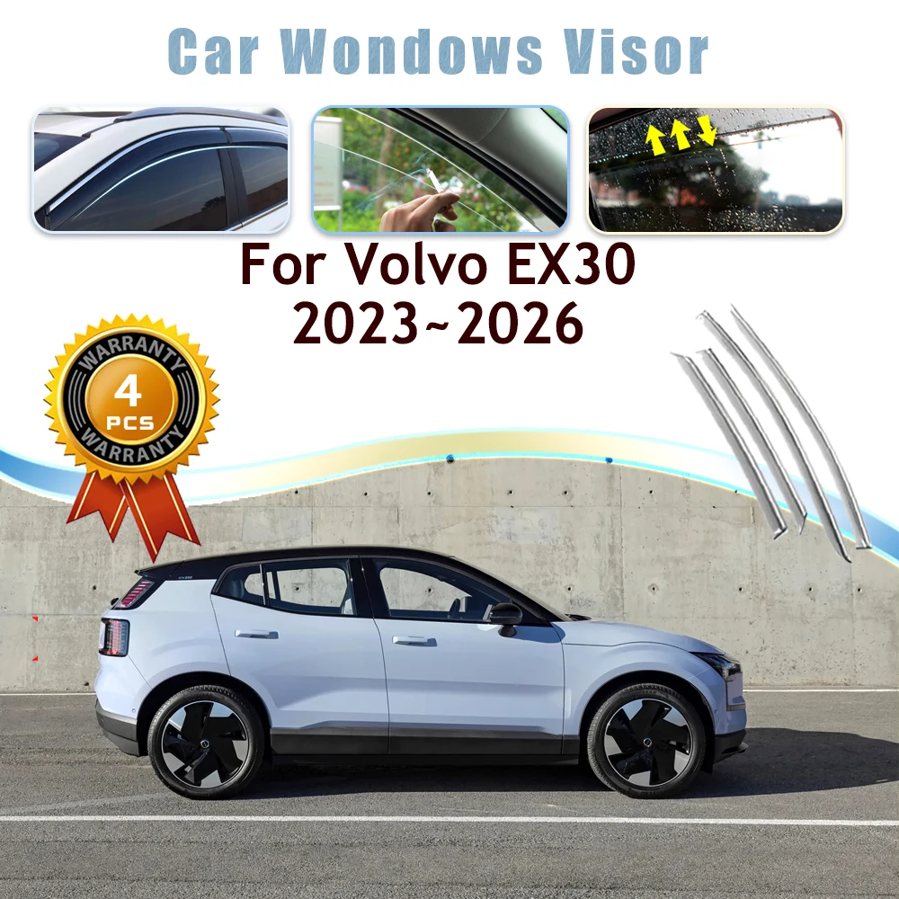 

Car Window Visors For Volvo EX30 2023 2024 2025 2026 Waterproof Guard Deflectors Windshields Vent Visor Awnings Auto Accessories