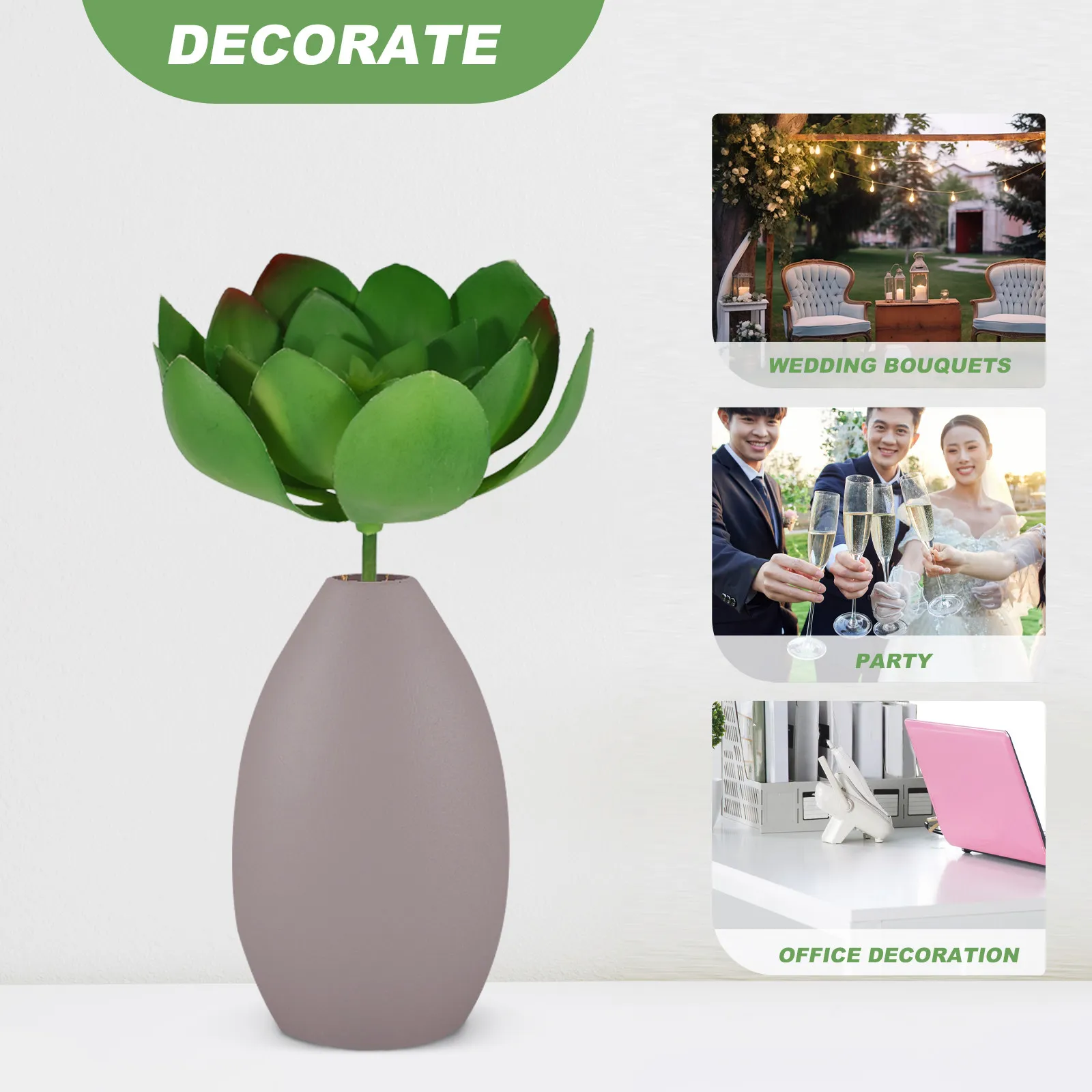 

Artificial Succulent Plant Simulated Fake Succulent for DIY Arrangement Floral Decoration Office Wedding Party Rustic Scene