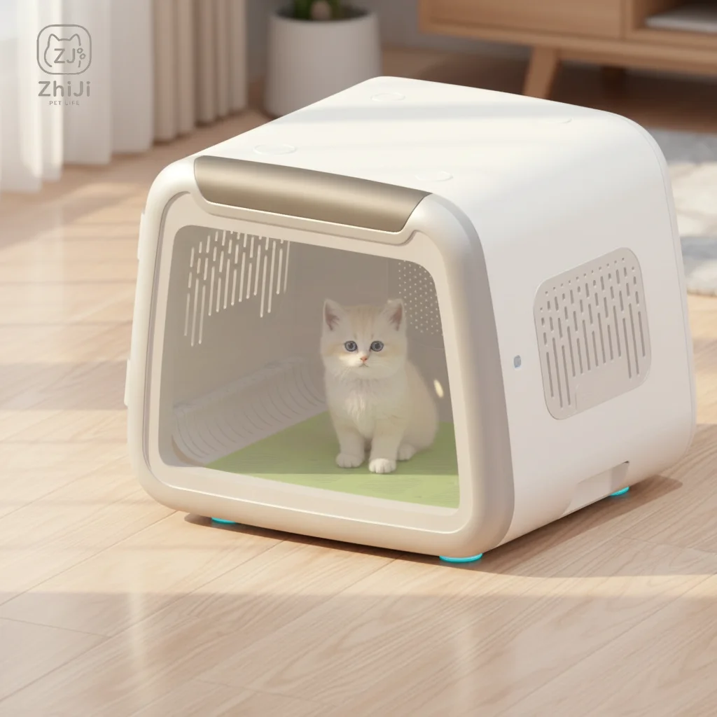 Luxury Pet Hair Drying Box Dryer Eco-Friendly Plastic Dog Cat Grooming Smart Temperature Control Bathroom Use 6 Modes
