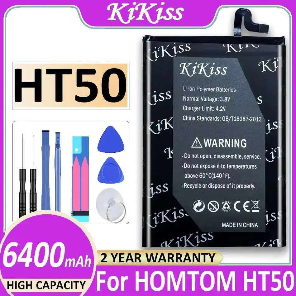 

Mobile Phone Battery For Homtom HT50 High Compatibility 6400Mah