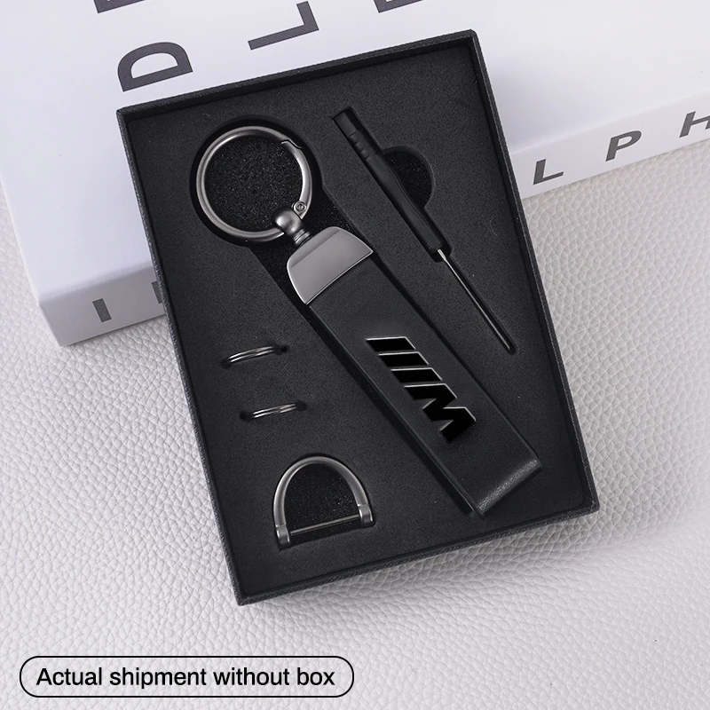 Leather Car Keychain Ring Pendant Keyring For BMW M X1 X2 X3 X5 X6 E46 E39 E90 E36E60 E34 E30 F30 G20 Auto Styling Accessories view 5