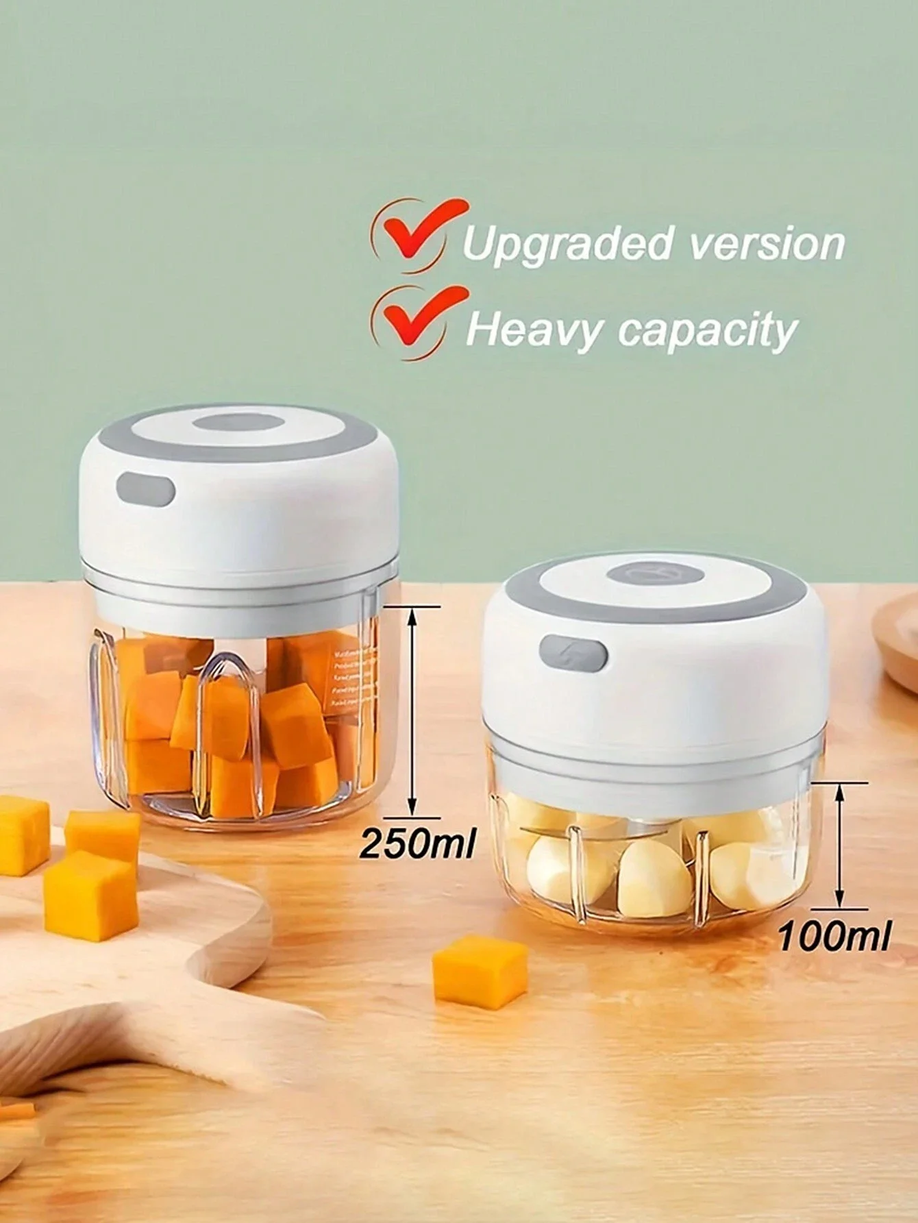 

Mini Garlic Chopper, USB Meat Grinder, Durable Vegetable Shredder Tool For Chopping Garlic And Ginger