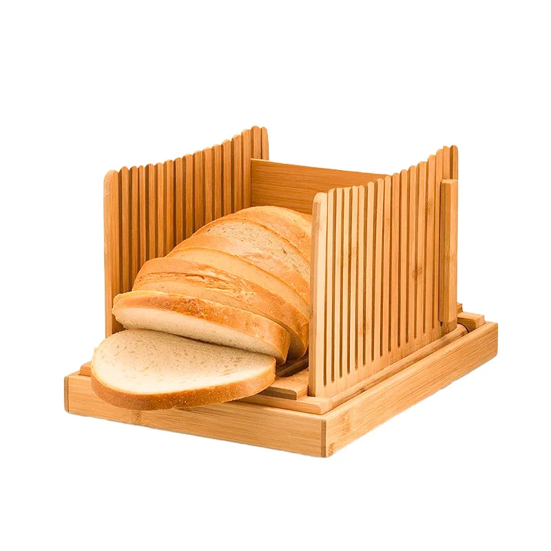 

Toast Slicing Rack Slice The Bread and Toast Foldable Bag Collection Tray Slice The Bread Into Plates Slice The Bread Bamboo