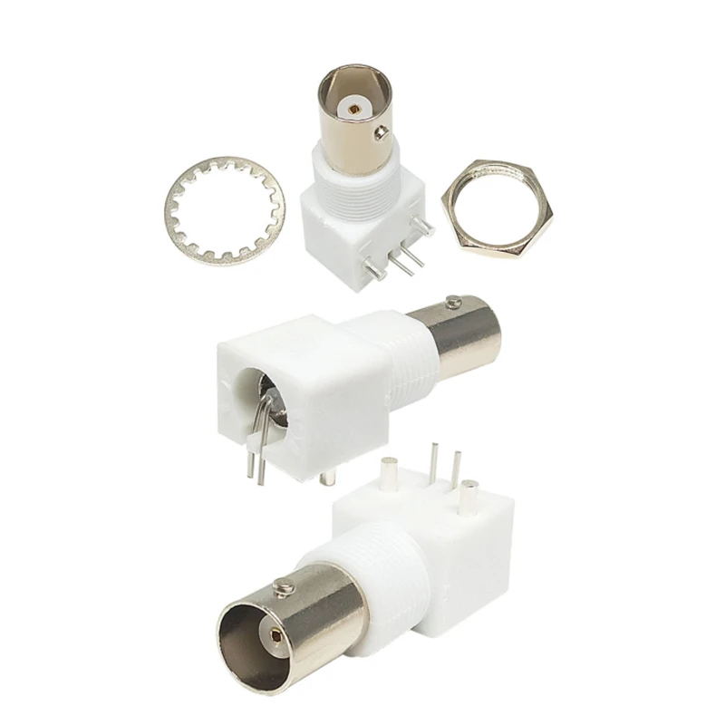 10sets BNC Monitoring Video Socket BNC Panel Holder Q9 Female PCB Board Horizontal Type with Nut Gasket