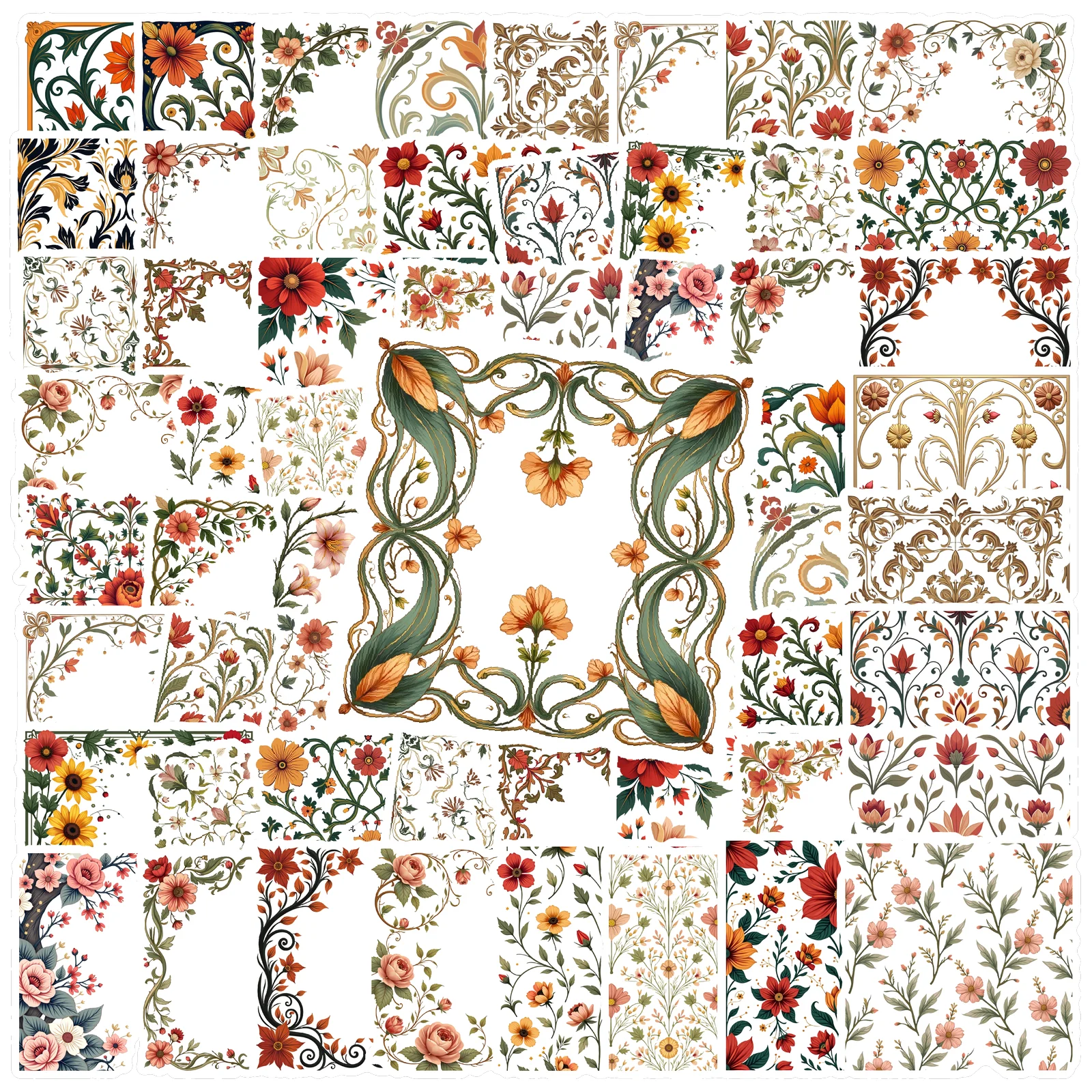 35pcs-100pcs Artistic Stickers Elegant Stationery Stickers Decorative Stickers For Guitar Laptop Helmet Skateboard Laptop
