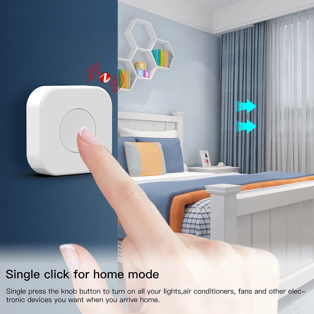 Tuya ZigBee Smart Scene Switch One Key Control Button Smart Home Automation Scenario Works With Smart Life App ZigBee Gateway