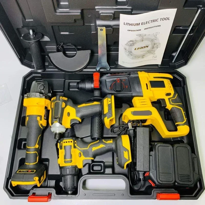 20V Power Tool Combination Kit Cordless Hammer Drill Kit with Brushless Motor OEM Support