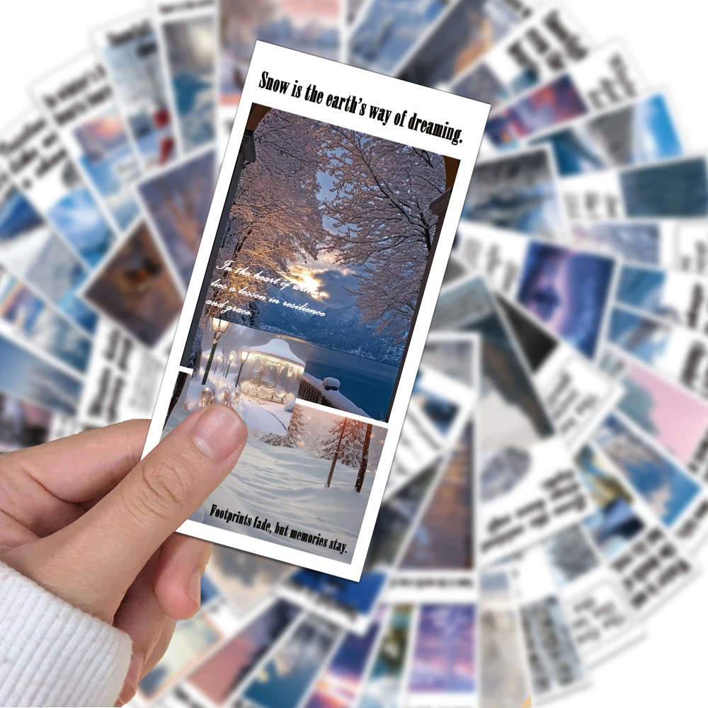 50PCS Creative Winter Sealing Stickers, Envelope Sealing Stickers, DIY Notebook, Water Cup, Glasses Box, Phone Stickers