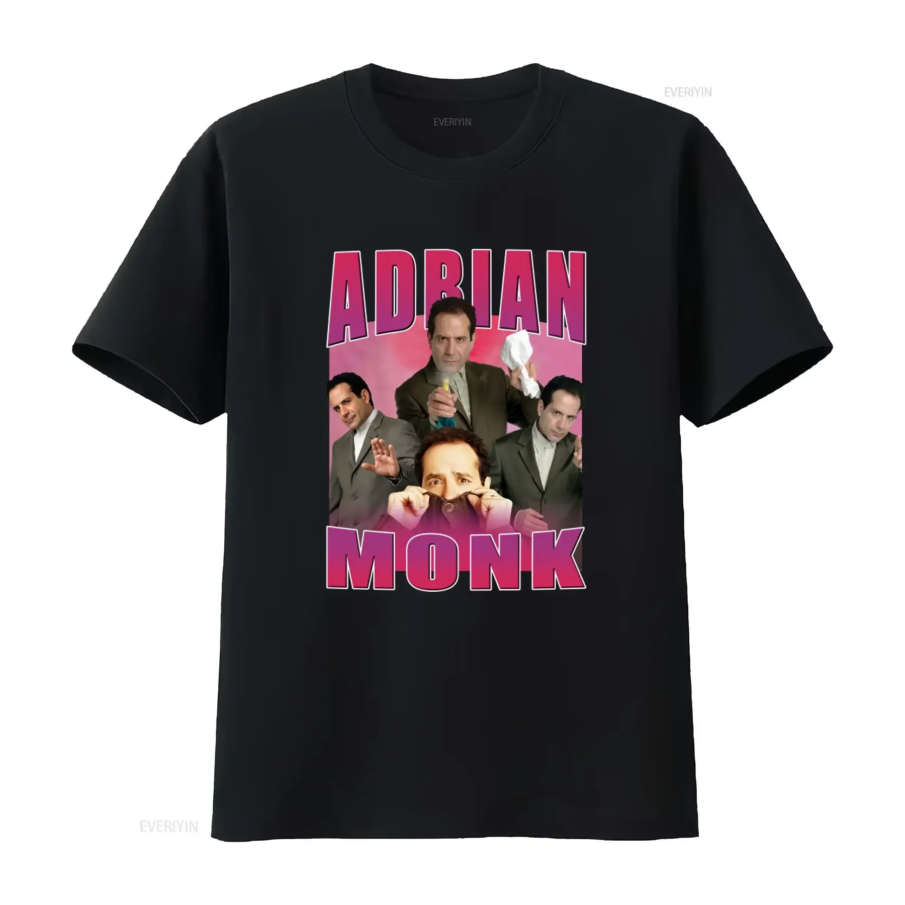 ADRIAN MONK Homage T Shirt It's A Jungle Out There Obsessive Compulsive Themed Curse Mom And Dad vintage Washed