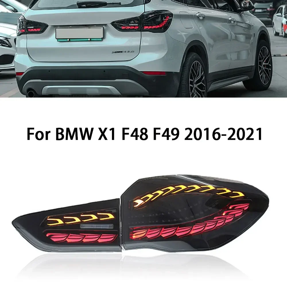 

Автомобильные аксессуары для BMW X1, задний фонарь 2016-2021 F48, задние фонари F49, светодиодные задние DRL, динамический указатель поворота, противотуманные тормозные фонари заднего хода