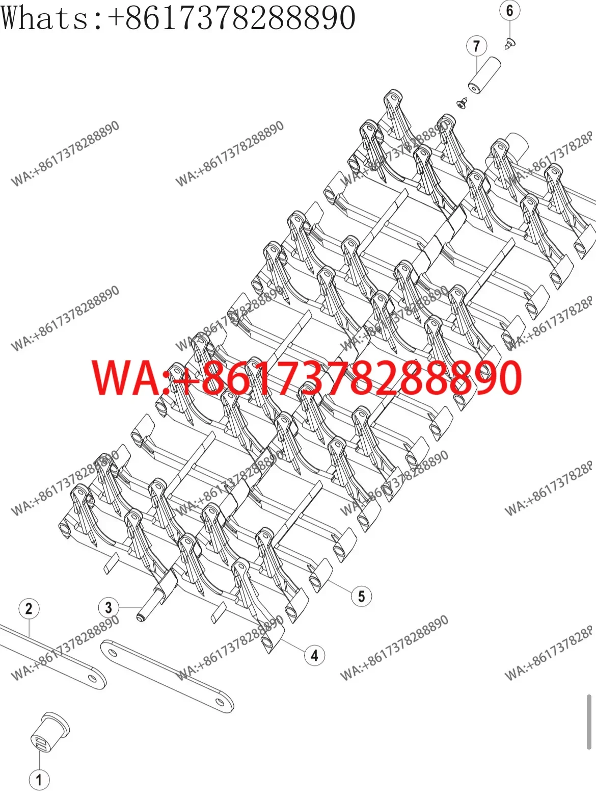 Dishwasher Track Puller Grab Long Dragon Dishwasher Track Puller Grab 774613-1 Hobart Chain Row Gripper