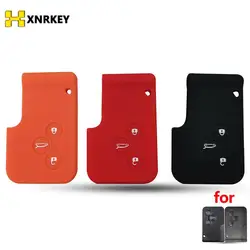 XNRKEY Silicone Rubber Car Key Card Case Cover for Renault Clio Megane Grand Scenic 3Button Key Shell