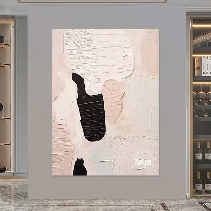 

Большие абстрактные картины маслом с ножом, безрамная картина на холсте, украшение стены для спальни, акриловые произведения искусства