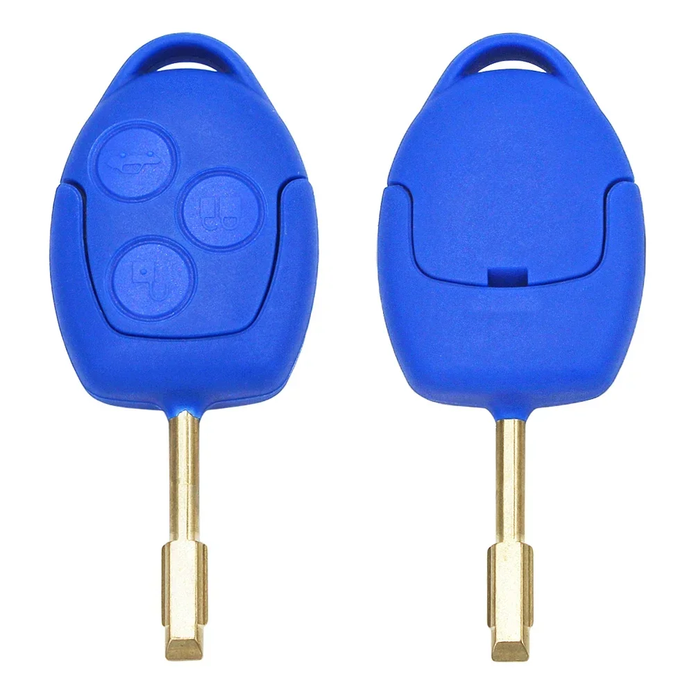 Ecusells 3 Buttons Remote Car Key 433MHz 4D63 6F Chip FOB for Ford Transit WM VM 2006-2014 P/N: 6C1T15K601AG FO21 Blade