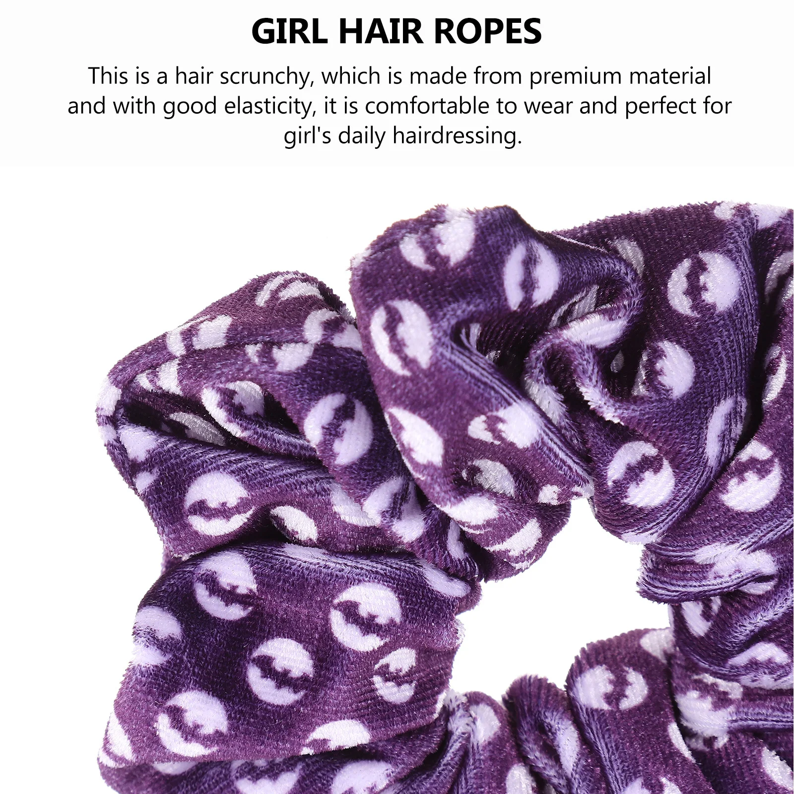

3Pcs Elastic Hair Tying Accessory Halloween Girl Scrunchies Ponytail Holder Comfortable Hair Rope Festival Hairband