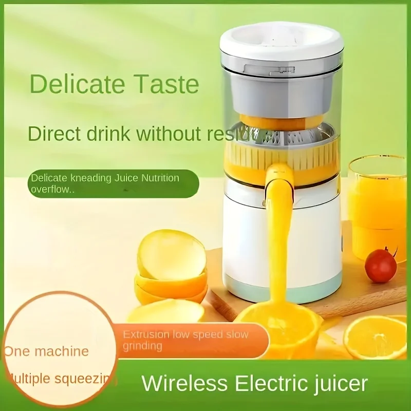 1PC Portable citrus juicer, food-grade ABS cup, plastic body, wireless mini juicer for fresh juice.