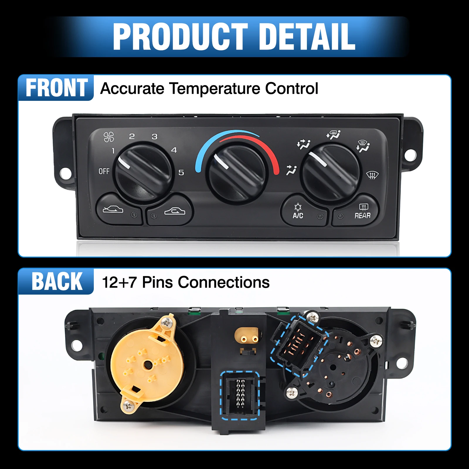 22601655 22601654 HVAC Control Module for Oldsmobile Achieva 1997-1998