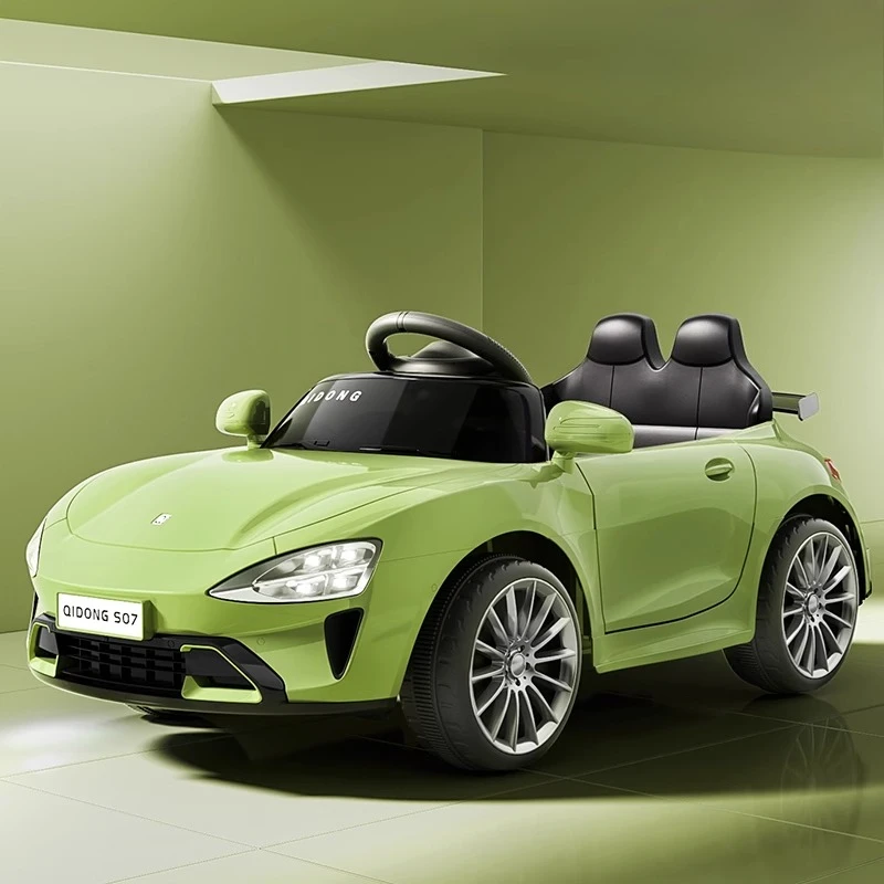 Kids Electric Car 4 Wheels Ride-On Toy with Remote Control Rechargeable Battery Slow Start Design Multi-Function Racing Vehicle