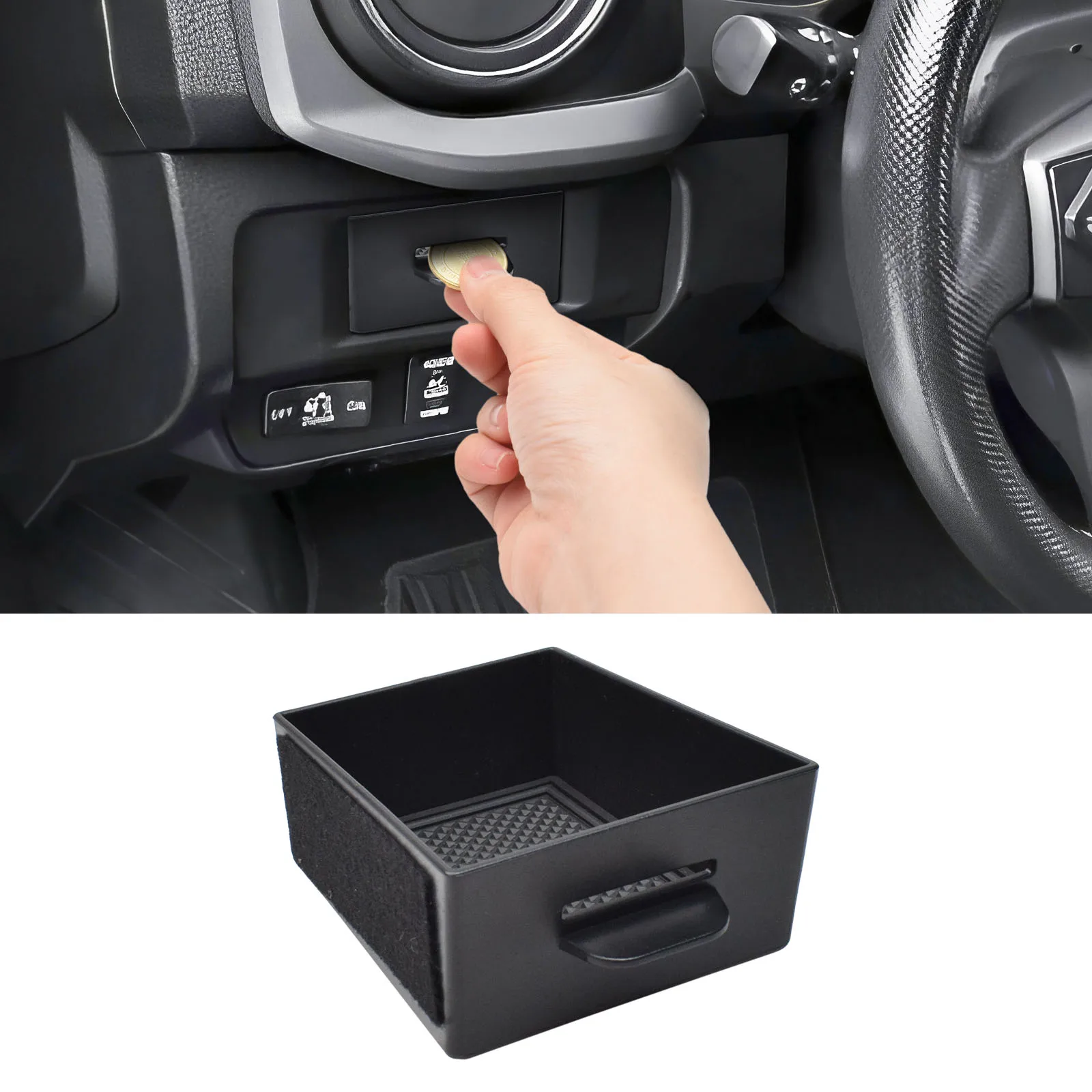 Organizador de Consola Central para Toyota Tacoma 2016-2023, Caja de Almacenamiento con Cajón, Portamonedas, Caja de Cajón Interior, Accesorios para Auto