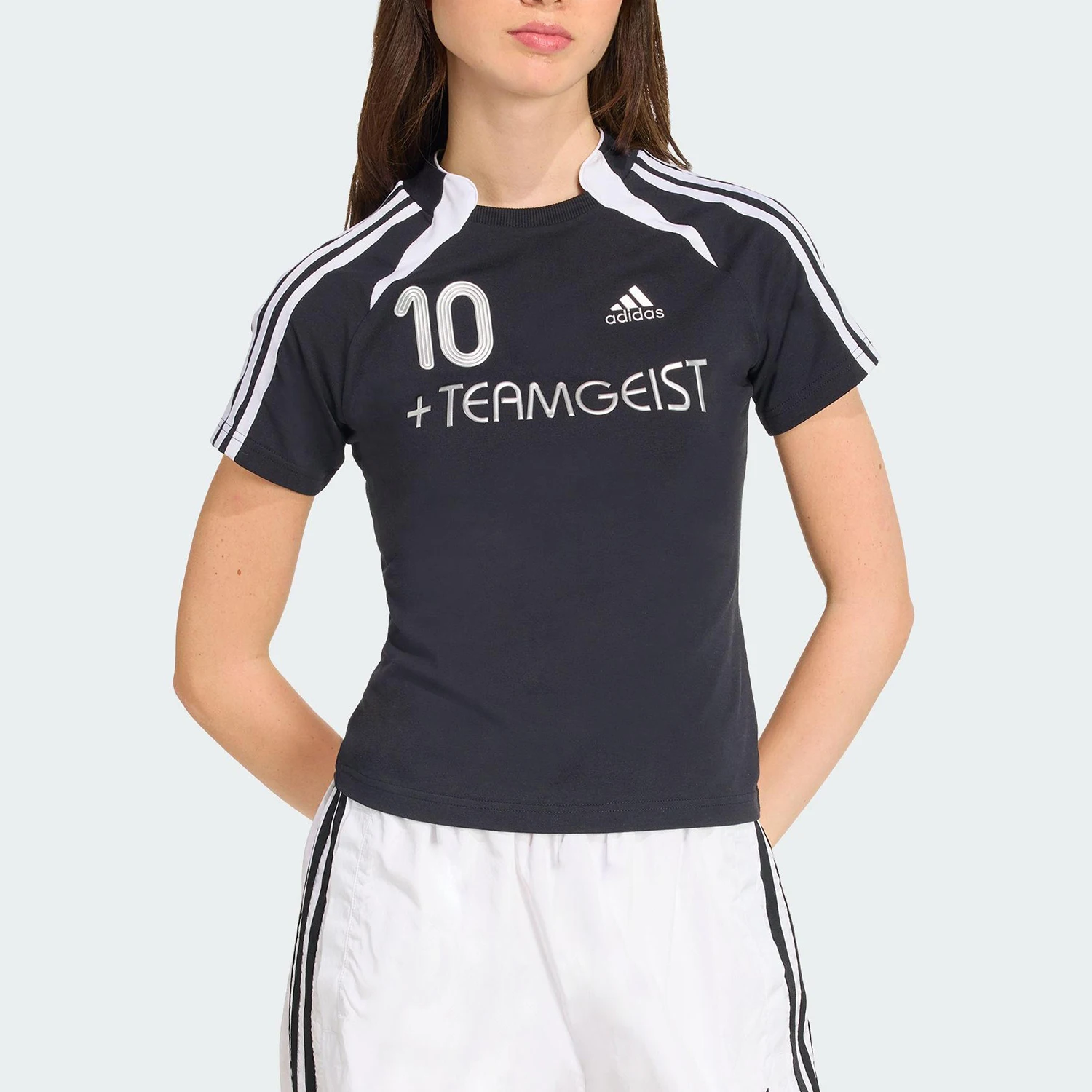 Adidas genuine 2025 summer edition women's slim fit sports daily short sleeved KE9812