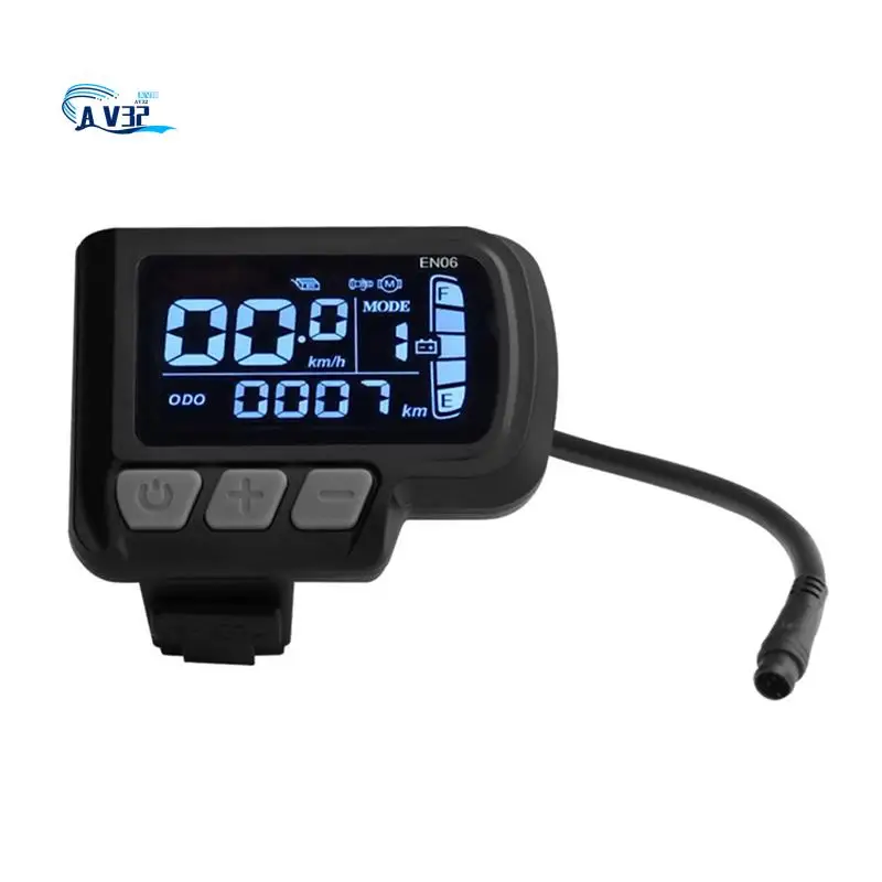 

AV32-LCD-EN06 Electric Bike LCD Display Meter Dashboard Panel With USB 24V 36V 48V For Mountain Bike Electric Scooter 6Pin
