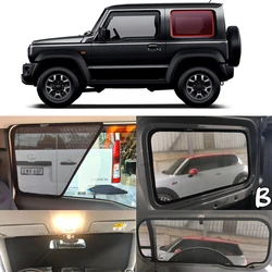 For Suzuki Jimny 2019-2024 3-Door JB74 Magnetic Car Sunshade Shield Front Windshield Curtain Rear Side Window Sun Shade Visor