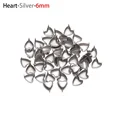 Silver-Heart 6mm