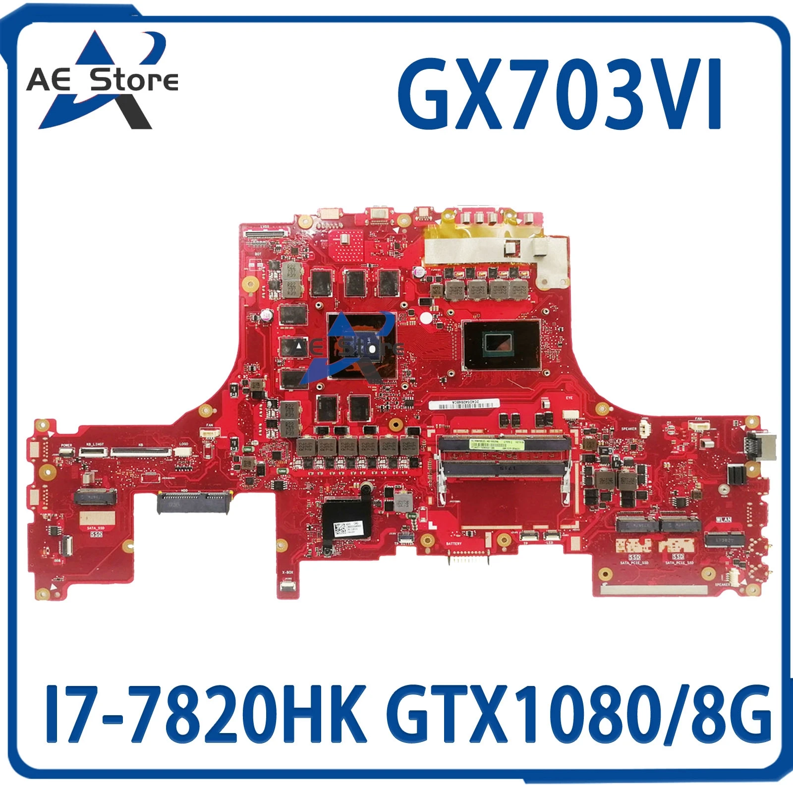 G703VI Mainboard For ASUS ROG G703VI GX703VI G703V Laptop Motherboard I7-7820HK GTX1080/8G DDR4 MAIN BOARD TEST OK