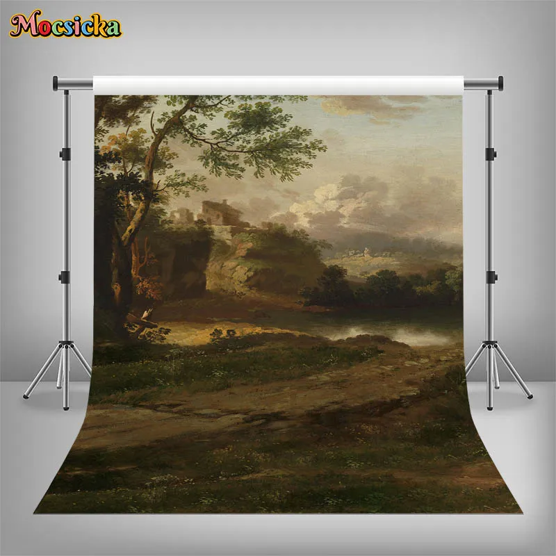 Mocsicka фон для фотосъемки абстрактная текстура масляный стиль живопись акварель лес свадебный портрет фон фотостудия