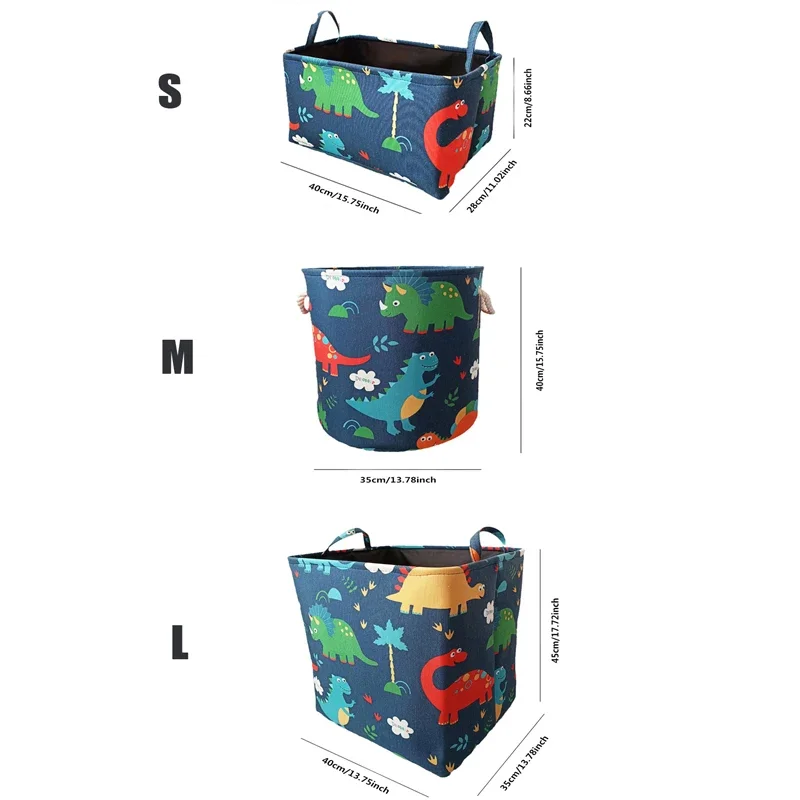 1pc Cute  Storage Basket Waterproof Big Size  Laundry Basket  Folding Storage Box Clothes Storage Bins For Toys Organizers