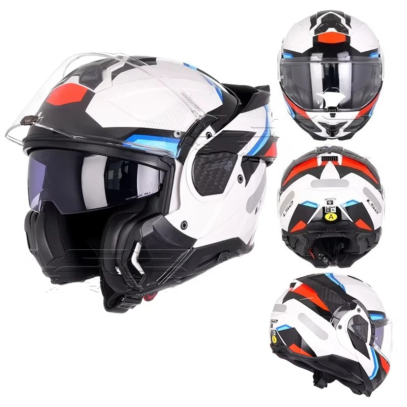 FF910 ADVANT2 Dual Lens Anti-Fog Full Face Modular Design Motorcycle Helmet 180 Degree Reverse Flip New Condition Helmets