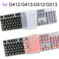 Keyboard Cover for Logitech G512 Carbon G513 G412 SE G413 SE Mechanical for Logi Silicone Protector Skin Case Film Clear Black