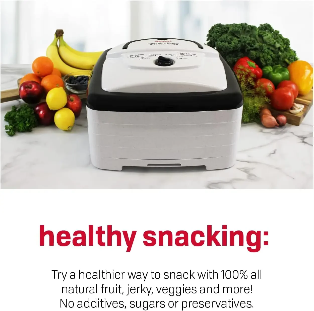 FD-80A Square Shaped Food Dehydrator, For Snacks, Fruit, Beef Jerky, White