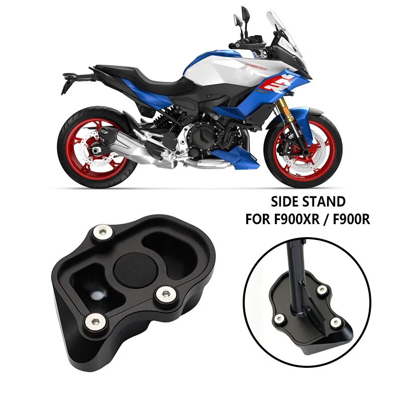 Motorcycle Accessories Aluminum Side Stand Foot Extension Kickstand Pad For BMW F900XR F900R F900 XR/R F 900XR 2020-2025 2024