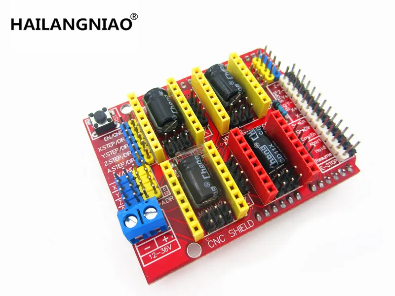 Nueva nueva máquina de grabado cnc shield v3/impresora 3D/ + 4 Uds. Placa de expansión del controlador DRV8825