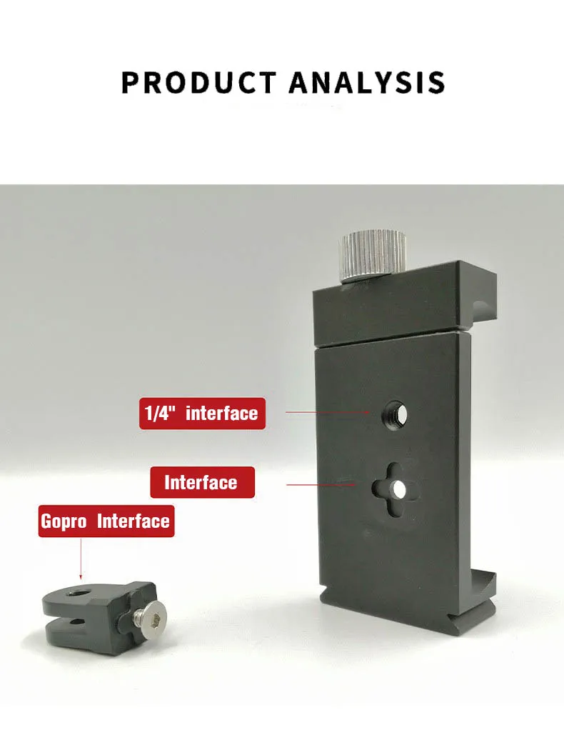 ใช้งานร่วมกับ ARCA-SWISS แผ่น GoPro Interface Action กล้องคลิปโทรศัพท์มือถือขาตั้งกล้องอุปกรณ์เสริม