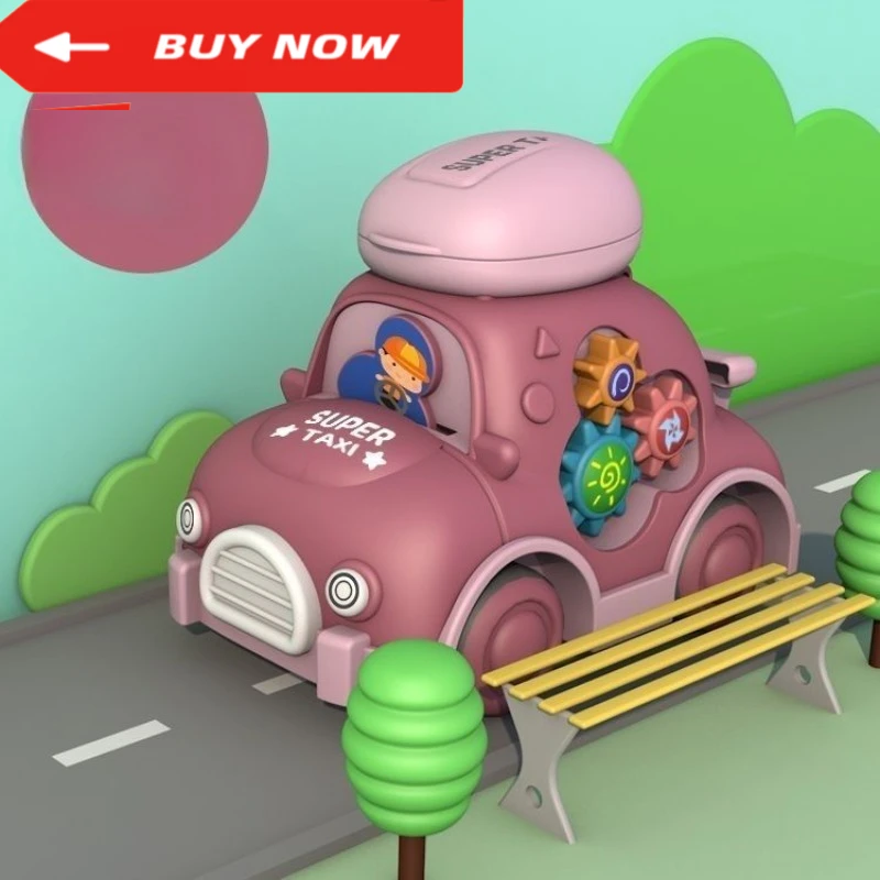 Cartoon cute and fun inertial car, multi-functional storage car, sliding inertial gear car, children's educational toy