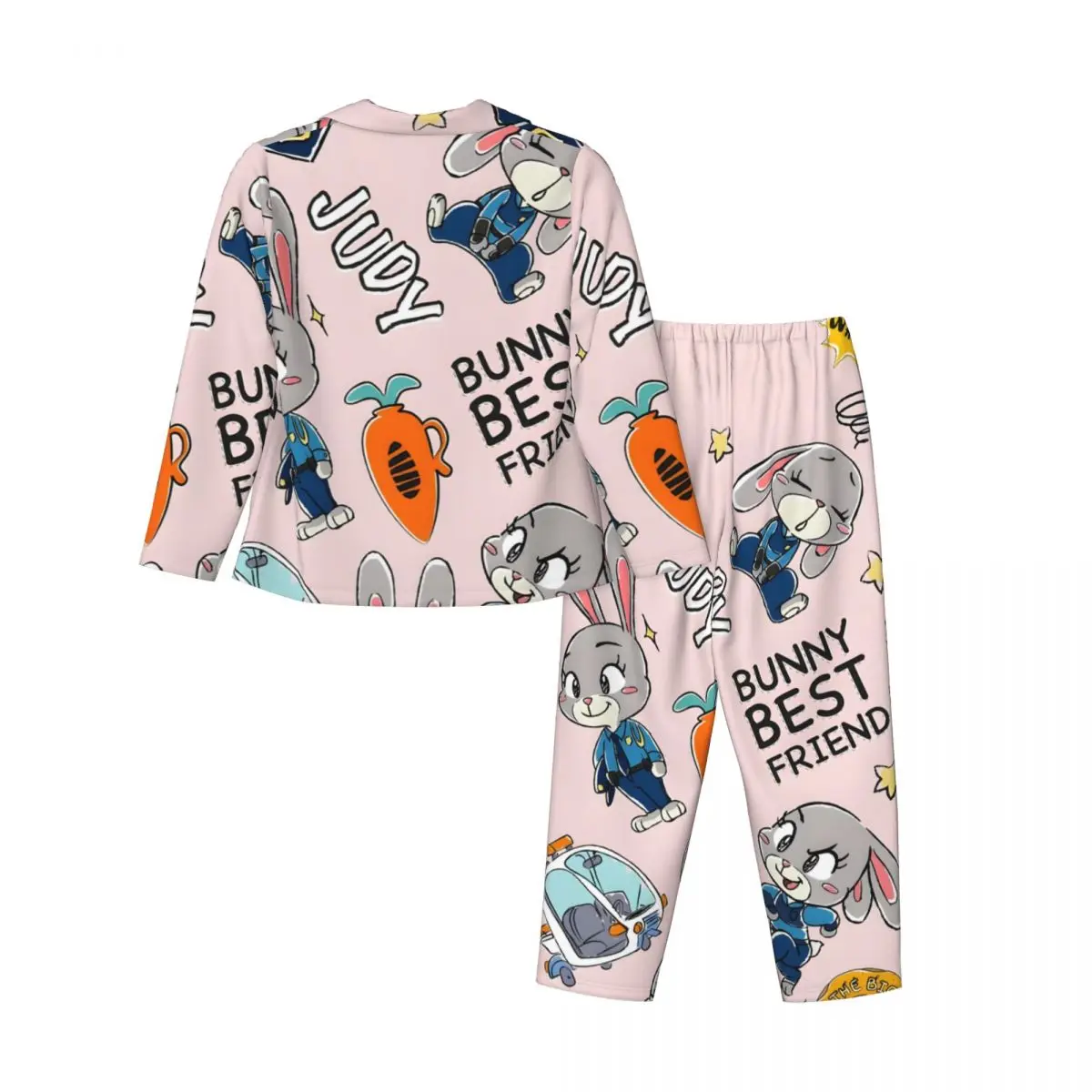 Zootopia-Nick-Judy Women Pajamas 2 Pieces Set Loungewear pyjama pour femme