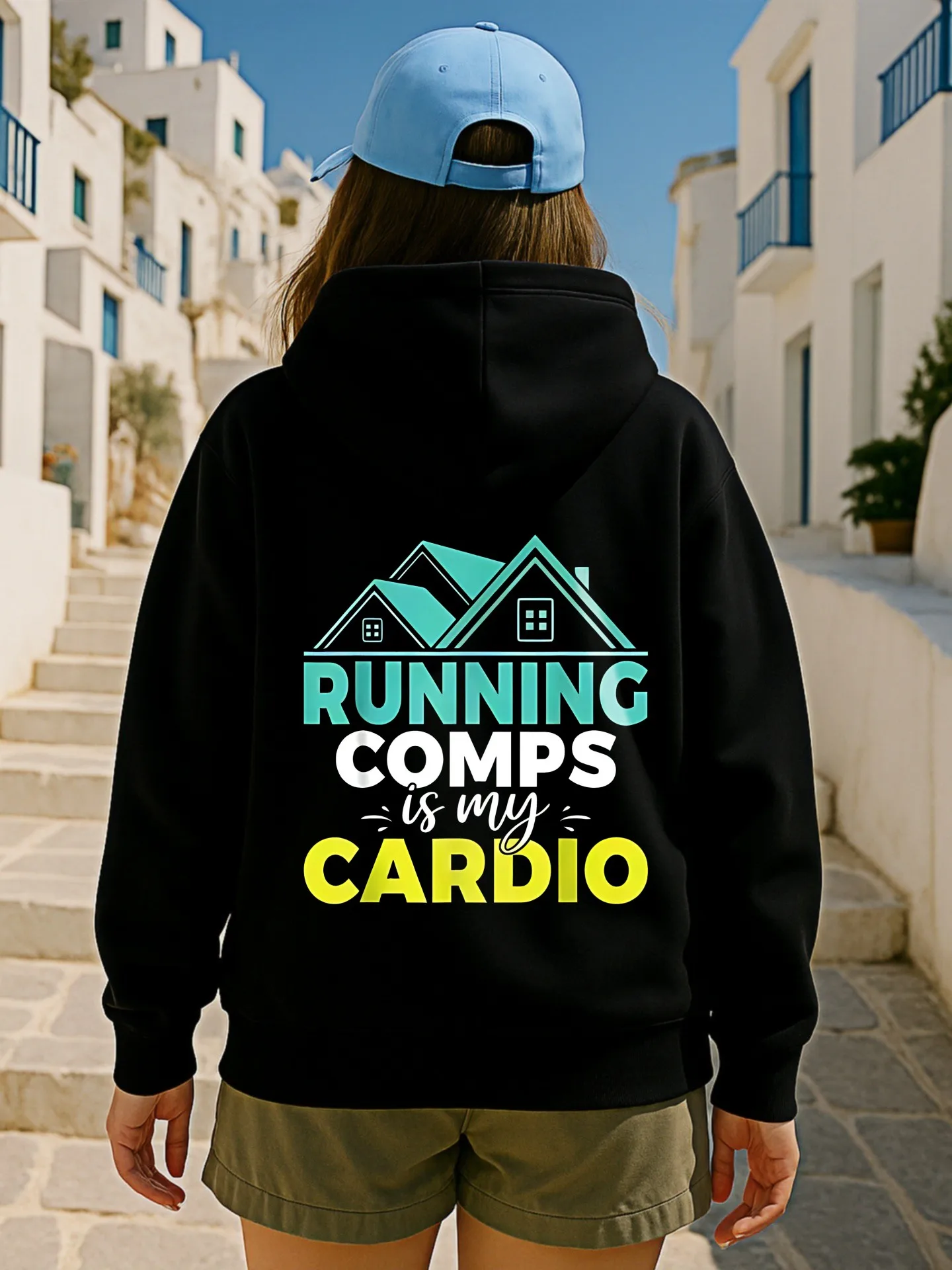 Sudadera con capucha gráfica para mujer, estampado lindo, estética informal, tela suave, uso diario informal, para adolescentes