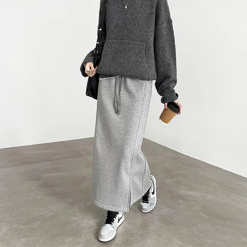 

Autumn Wei Skirt Girl Skirt Drape Minimalist A-Line Skirt Female Versatile Temperament New Hug The Hips Pencil Skirt Wholesale