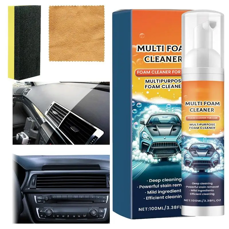 

Foam Car Cleaner Multi Foam Cleaner Efficient Foam Cleaner Multipurpose Deep Cleaning Mild For Car Interior Glass Rubber