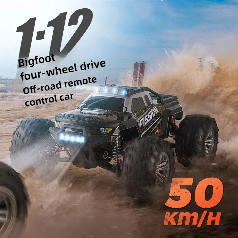 kawaii 41cm large 50km/h high-speed rc truck,1:12 off-road rc cars for adults,remote control car toy,brushless motor,rc crawler