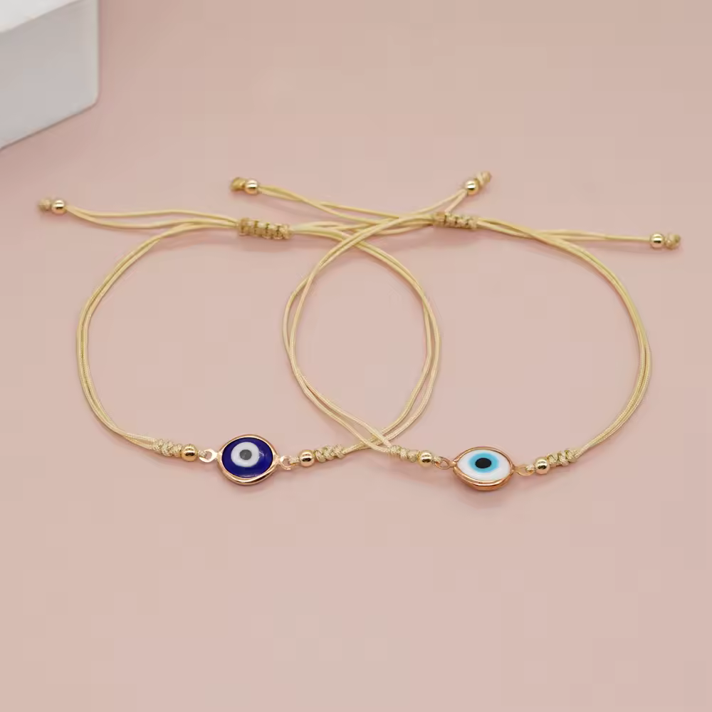 Go2boho עין צמידים מתכווננת ידידות צמיד יד קיץ חוף קיץ מתנות מתנות בנות boo