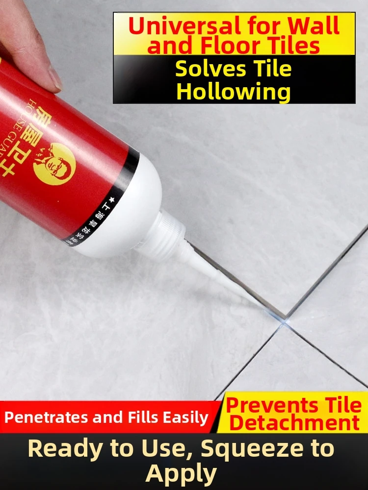 Tile Repair Adhesive – Inject for Hollow, Loose, Lifted Floor & Wall Tiles. Strong Bonding Fix.