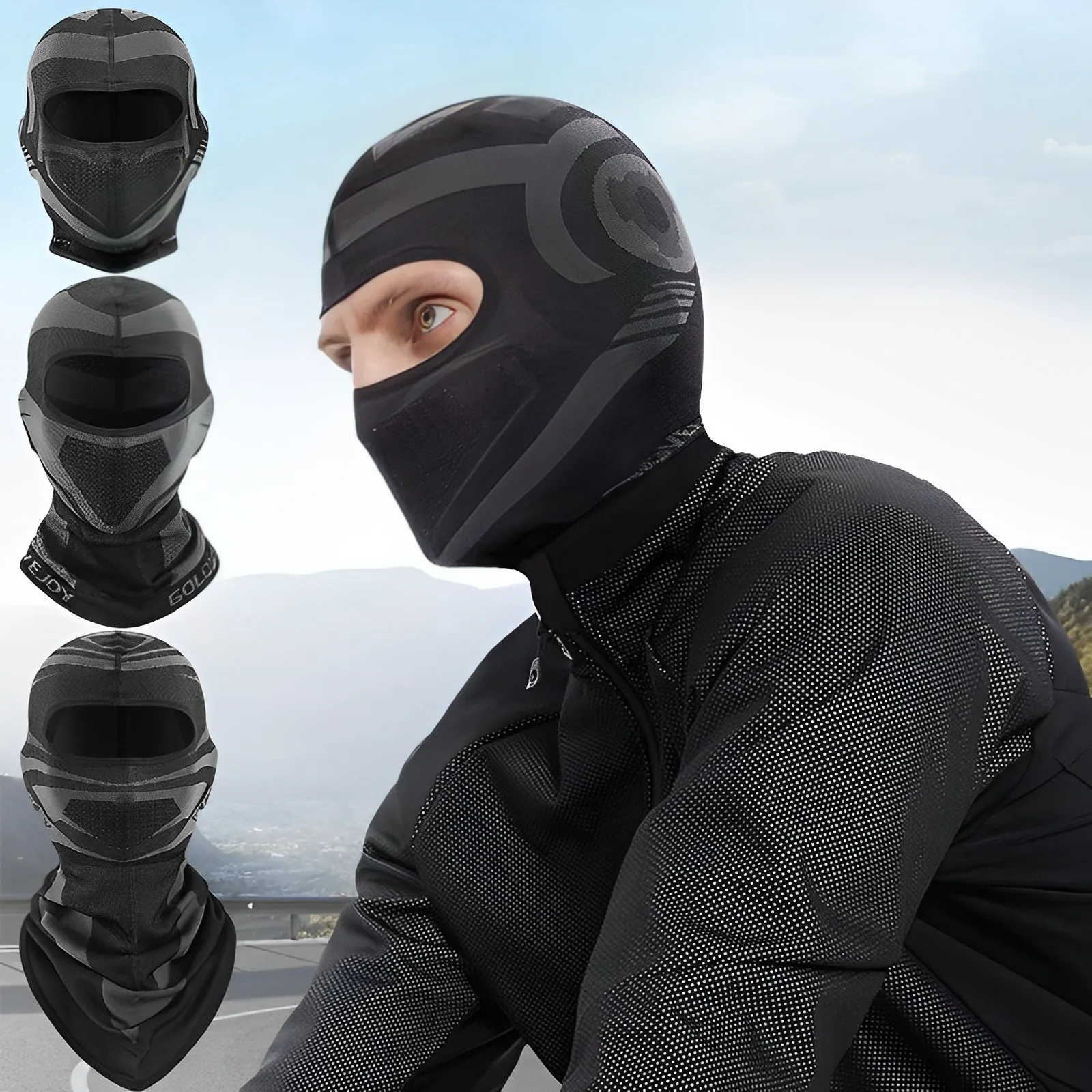 Kominiarka motocyklowa maska ​​pełnotwarzowa letnia oddychająca jazda motocyklem maska ​​na szyję Motocross maska ​​rowerowa kask kaptur mężczyźni